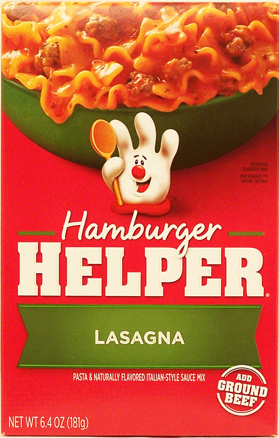 Betty Crocker&nbsp;Hamburger Helper&nbsp;lasagna: pasta and italian-style sauce mix Full-Size Picture